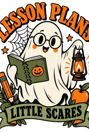 Lesson Plans Little Scares Halloween Teacher Ghost design preview