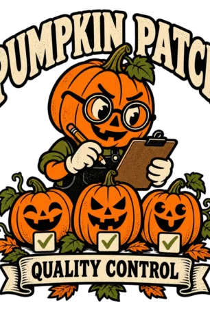 Pumpkin Patch Quality Control Funny Halloween design preview